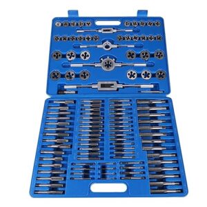 TYPM2TRO Master Tap and Die Set M2‐M18 Tornillo Tuerca Rosca Machos Troqueles con Llave Kit de Herramientas de Roscado Esencial con Estuche de Almacenamiento
