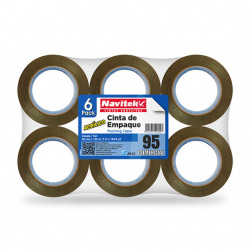 92404815062/TYPNCTRNV48150HT/Cinta adhesiva trasparente Hot Melt 48mm x 150m, Navitek