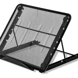 TYPAKLAPTOP_BASE/Base Soporte Laptop Malla Mesh Plegable Ajustable 6 NivelesColor Negro
