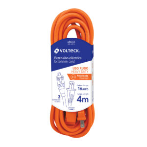 TYPAC2X16AWG/Extensión eléctrica de uso rudo 4 m 2x16 AWG, Volteck Truper 48043